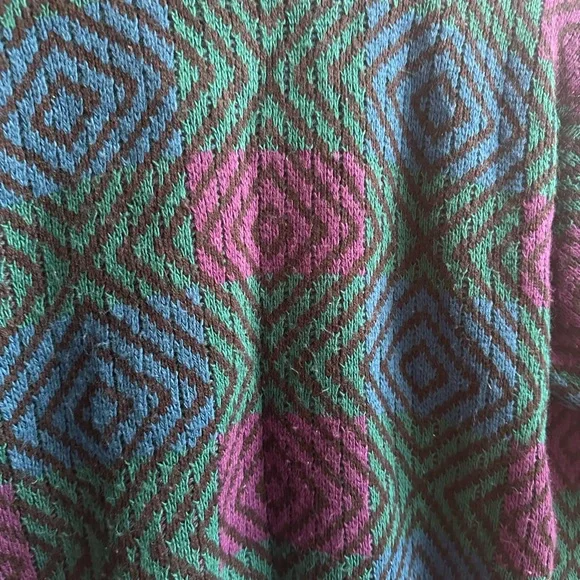 Vintage 80’s Jason Daniel Green, Blue, Purple Sweater - Picture 2 of 4